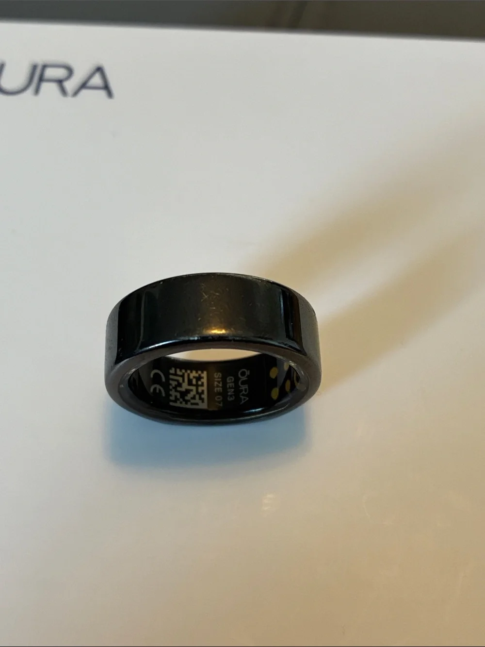 Oura Ring in Black Polished Finish